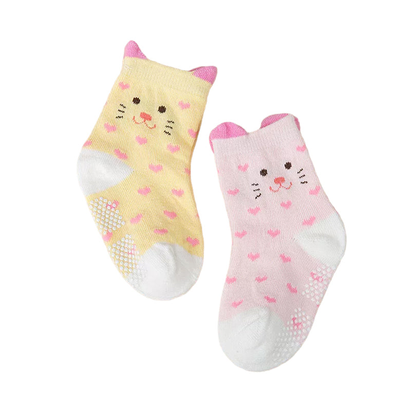 Baby Kid Unisex Striped Love heart Polka dots Animals Cartoon Print Accessories Socks Wholesale 389910777