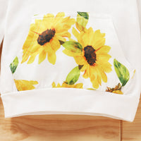 Load image into Gallery viewer, 3 Pieces Set Baby Girls Flower Print Hoodies Pants And Bow Headwear Wholesale 19246167
