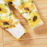 Load image into Gallery viewer, 3 Pieces Set Baby Girls Flower Print Hoodies Pants And Bow Headwear Wholesale 19246167
