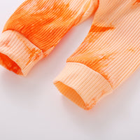 Load image into Gallery viewer, 3 Pieces Set Baby Girls Tie Dye Bow Headwear Rompers And Pants Wholesale 76697139
