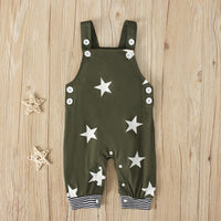 Load image into Gallery viewer, 3 Pieces Baby Boy Set Star Top &amp; Stripe Suspender Pants &amp; Hat Wholesale 49763353
