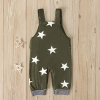 Load image into Gallery viewer, 3 Pieces Baby Boy Set Star Top &amp; Stripe Suspender Pants &amp; Hat Wholesale 49763353
