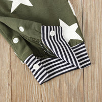 Load image into Gallery viewer, 3 Pieces Baby Boy Set Star Top &amp; Stripe Suspender Pants &amp; Hat Wholesale 49763353
