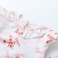 Load image into Gallery viewer, 3 Pieces Baby Girl Flower Bodysuit &amp; Muslin Skirt &amp; Headband Set Wholesale 09004793
