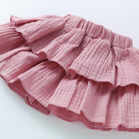 Load image into Gallery viewer, 3 Pieces Baby Girl Flower Bodysuit &amp; Muslin Skirt &amp; Headband Set Wholesale 09004793
