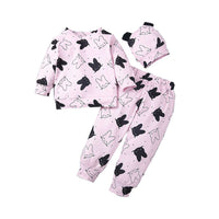 Load image into Gallery viewer, 3 Pieces Set Baby Girls Animals Print Tops Pants And Hats Wholesale 14336828

