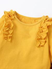 Load image into Gallery viewer, 3 Pieces Set Baby Girls Solid Color Print Rompers And Flower Pants And Bow Headwear Wholesale 89266806
