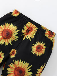 Load image into Gallery viewer, 3 Pieces Set Baby Girls Solid Color Print Rompers And Flower Pants And Bow Headwear Wholesale 89266806
