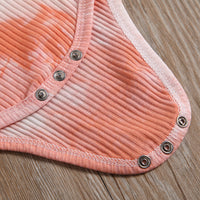 Load image into Gallery viewer, 3 Pieces Baby Girl Tie Dye Set Flutter Sleeve Bodysuit And Flared Pants Wholesale 91654628
