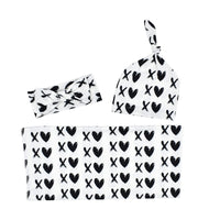 Load image into Gallery viewer, 3 Pieces Baby Print Swaddles Blanket &amp; Hat &amp; Headband Set Wholesale 79704666

