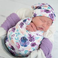 Load image into Gallery viewer, 3 Pieces Baby Print Swaddles Blanket &amp; Hat &amp; Headband Set Wholesale 79704666
