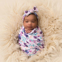 Load image into Gallery viewer, 3 Pieces Baby Print Swaddles Blanket &amp; Hat &amp; Headband Set Wholesale 79704666
