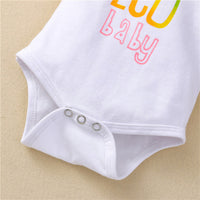 Load image into Gallery viewer, 3 Pieces Eco Baby Rainbow Set Bodysuit Shorts Headband Wholesale 57153725
