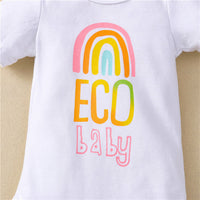 Load image into Gallery viewer, 3 Pieces Eco Baby Rainbow Set Bodysuit Shorts Headband Wholesale 57153725
