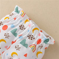 Load image into Gallery viewer, 3 Pieces Eco Baby Rainbow Set Bodysuit Shorts Headband Wholesale 57153725
