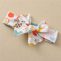 Load image into Gallery viewer, 3 Pieces Eco Baby Rainbow Set Bodysuit Shorts Headband Wholesale 57153725
