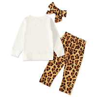Load image into Gallery viewer, 3 Pieces Infant Toddler Girl Set Love Heart Top &amp; Leopard Pants &amp; Headband Wholesale 89494990

