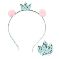 Load image into Gallery viewer, 3 Pieces Kid Girl Sequins Pom Pom Headband Wholesale 82375873
