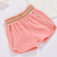Load image into Gallery viewer, 3 Pieces Set Baby Kid Girls Tops Solid Color Hoodies And Shorts Wholesale 07567458
