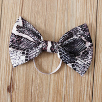 Load image into Gallery viewer, 3 Pieces Toddler Kid Girl Snake Skin Colorblock Set Top &amp; Skirt &amp; Headband Wholesale 59212456
