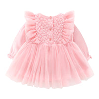 Load image into Gallery viewer, 2 Pieces Set Baby Girls Party Solid Color Lace Princess Dresses And Hats Wholesale 47287532
