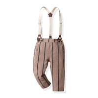 Load image into Gallery viewer, 2 Pieces Set Baby Kid Boys Bow Shirts And Striped Jumpsuits Wholesale 221104375
