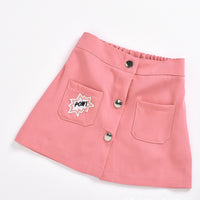 Load image into Gallery viewer, 3 Pieces Set Baby Kid Girls Color-blocking Tops Letters Embroidered Vests Waistcoats And Skirts Wholesale 81217500
