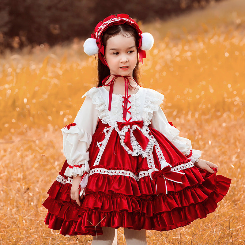 Baby Kid Girls Bow Lace Birthday Party Dresses Princess Dresses Wholesale 123910230