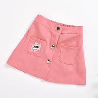 Load image into Gallery viewer, 3 Pieces Set Baby Kid Girls Color-blocking Tops Letters Embroidered Vests Waistcoats And Skirts Wholesale 81217500
