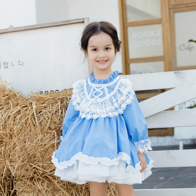 Baby Kid Girls Bow Lace Dressy Birthday Party Spanish Dresses Princess Dresses And Accessories Headwear Wholesale 408410304