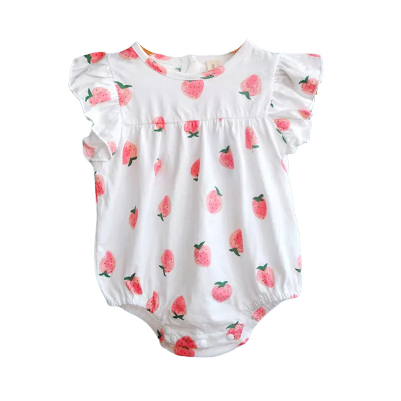Baby Girls Solid Color Fruit Rompers Wholesale 416910812