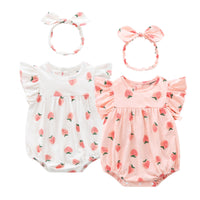 Load image into Gallery viewer, Baby Girls Solid Color Fruit Rompers Wholesale 416910812
