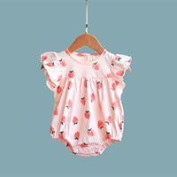 Load image into Gallery viewer, Baby Girls Solid Color Fruit Rompers Wholesale 416910812
