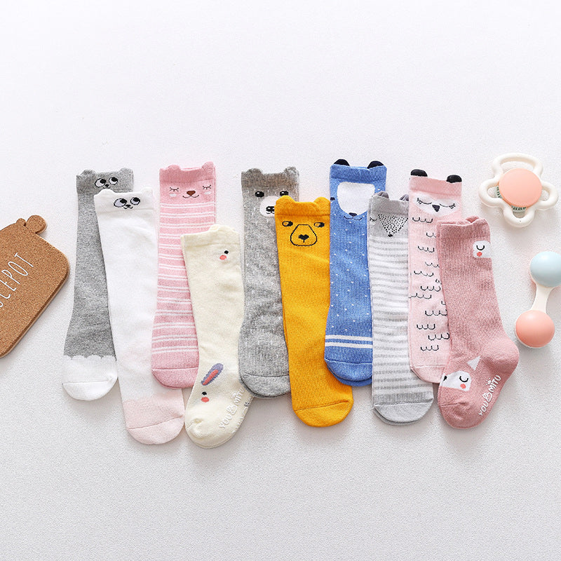 Baby Kid Girls Boys Striped Letters Color-blocking Animals Cartoon Print Accessories Socks Wholesale 428910377