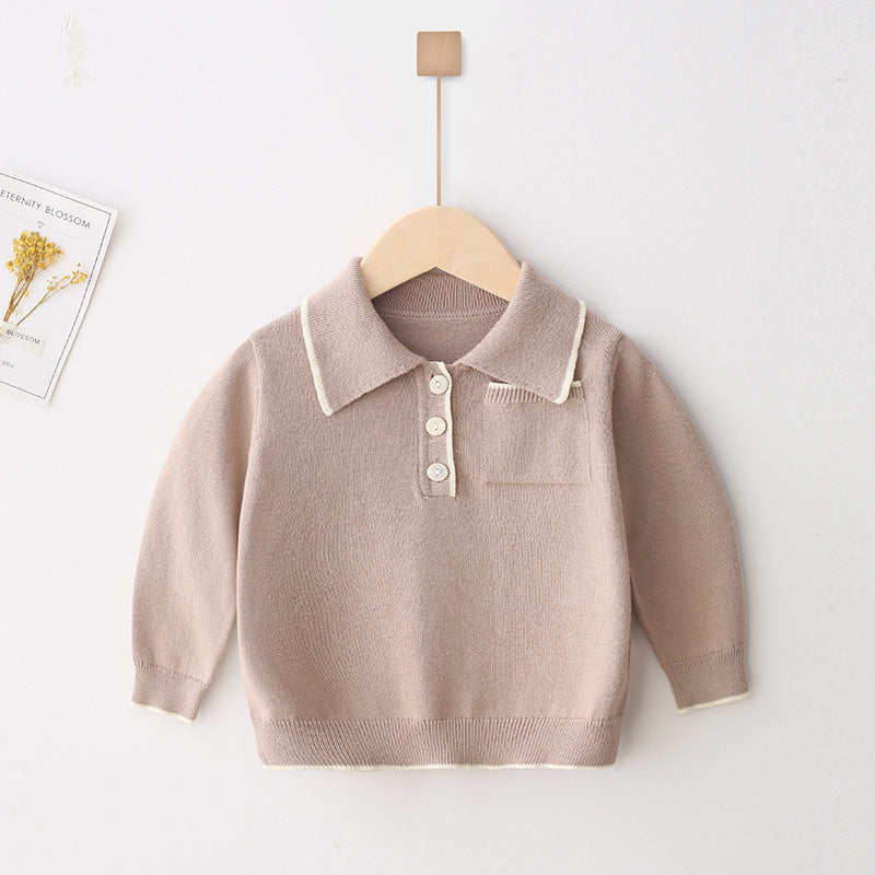 Baby Kid Unisex Solid Color Sweaters Wholesale 22101072