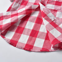 Load image into Gallery viewer, 2 Pieces Set Baby Kid Boys Dressy Checked Shirts And Solid Color Shorts Wholesale 449512017
