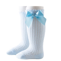 Load image into Gallery viewer, Baby Girls Solid Color Bow Accessories Socks Wholesale 22030245
