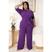 Load image into Gallery viewer, Women Solid Color Ribbon Jumpsuits Wholesale 45989421

