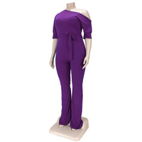 Load image into Gallery viewer, Women Solid Color Ribbon Jumpsuits Wholesale 45989421
