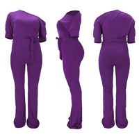 Load image into Gallery viewer, Women Solid Color Ribbon Jumpsuits Wholesale 45989421
