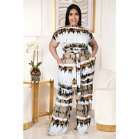 Load image into Gallery viewer, 2 Pieces Set Women Print Ribbon Wholesale 46299424
