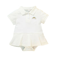 Load image into Gallery viewer, Baby Girls Rainbow Embroidered Rompers Wholesale 463610099
