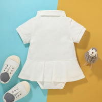 Load image into Gallery viewer, Baby Girls Rainbow Embroidered Rompers Wholesale 463610099
