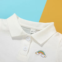 Load image into Gallery viewer, Baby Girls Rainbow Embroidered Rompers Wholesale 463610099
