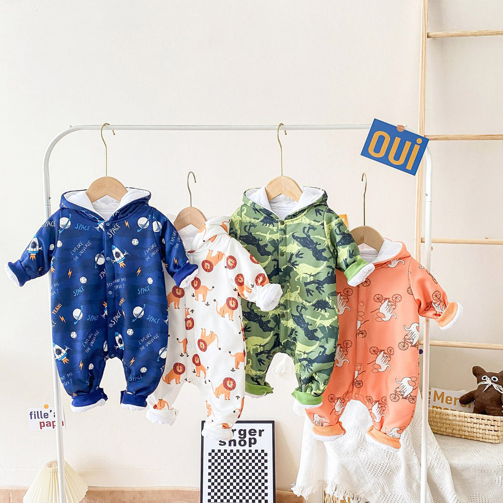 Baby Kid Unisex Letters Dinosaur Animals Print Jumpsuits Wholesale 491110459