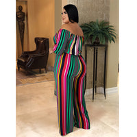 Load image into Gallery viewer, Women Striped Print Party Jumpsuits Wholesale 52009426
