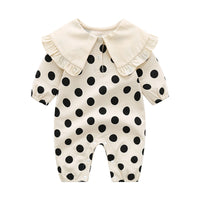 Load image into Gallery viewer, 2 Pieces Set Baby Girls Solid Color Polka dots Jumpsuits Wholesale 510310793
