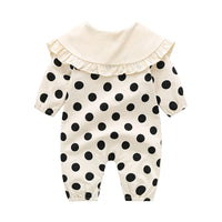 Load image into Gallery viewer, 2 Pieces Set Baby Girls Solid Color Polka dots Jumpsuits Wholesale 510310793
