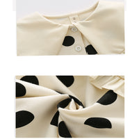 Load image into Gallery viewer, 2 Pieces Set Baby Girls Solid Color Polka dots Jumpsuits Wholesale 510310793

