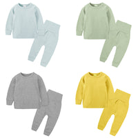 Load image into Gallery viewer, 2 Pieces Set Baby Kid Unisex Solid Color Tops And Pants Wholesale 23011002
